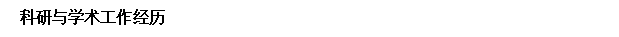 保留:科研与学术工作经历